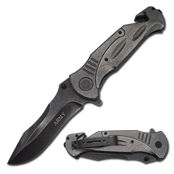 10.5" Large Military Tactical Rescue Spring Assisted Pocket Knife