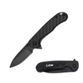 5.5" Ball Bearing 8CR13 Black Blade Carbon Fiber Handle Pocket Knife