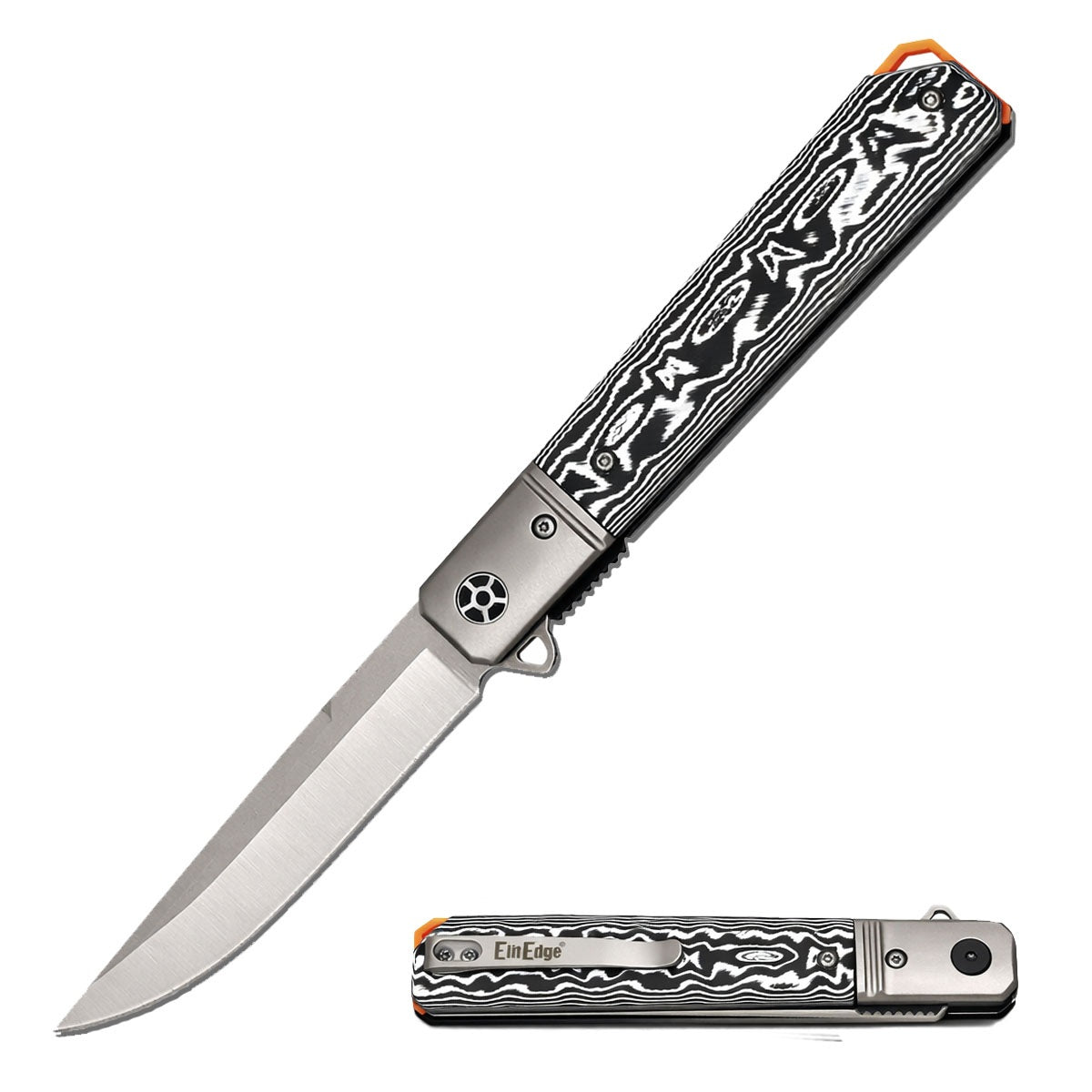 High Quality D2 Steel Ball Bearing Micarta Handle Pocket Flipper Knife