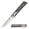 High Quality D2 Steel Ball Bearing Micarta Scales Handle Pocket Flipper Knife