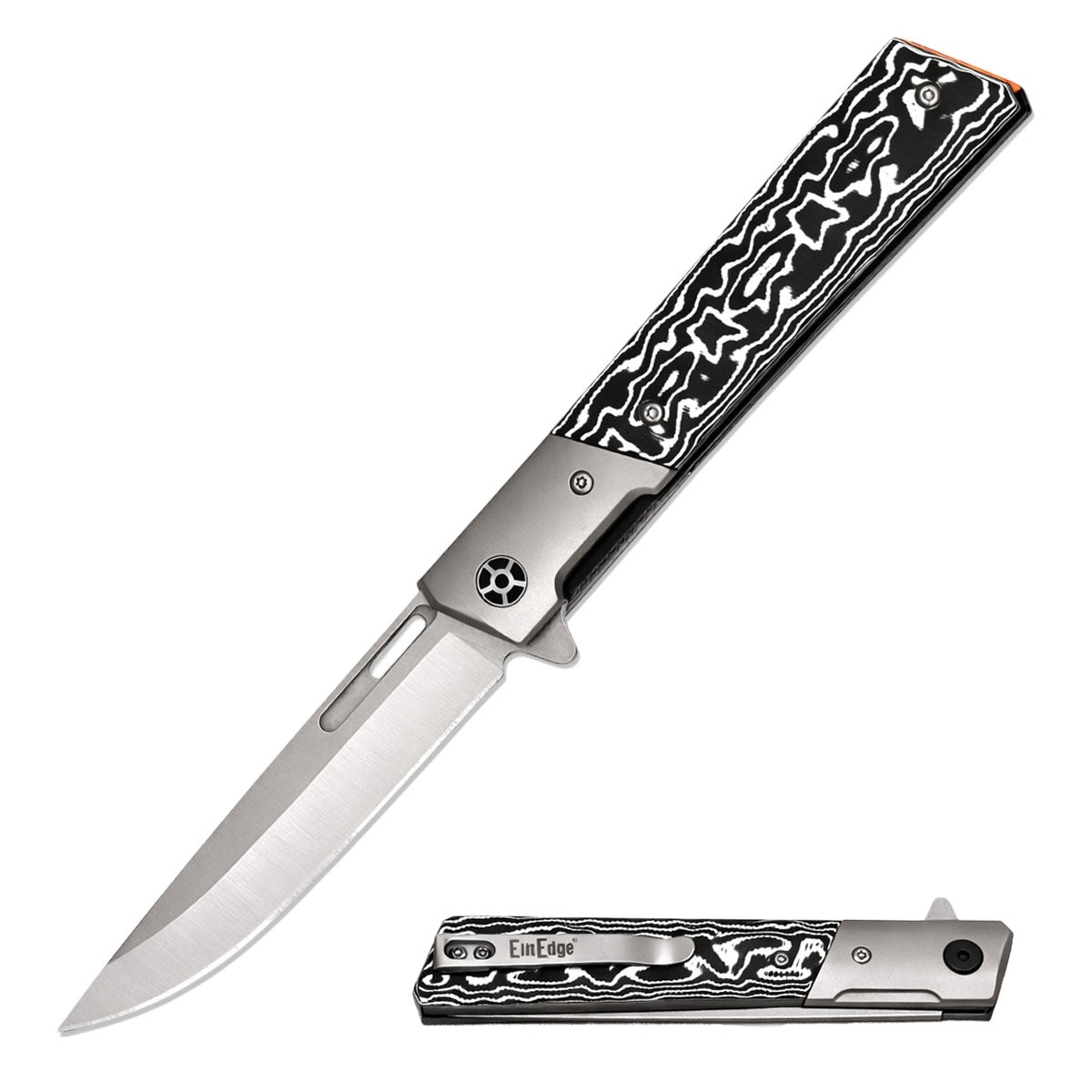 High Quality D2 Steel Ball Bearing Micarta Scales Handle Pocket Flipper Knife