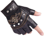 MEC™ Biker Half-Finger Skull Gloves