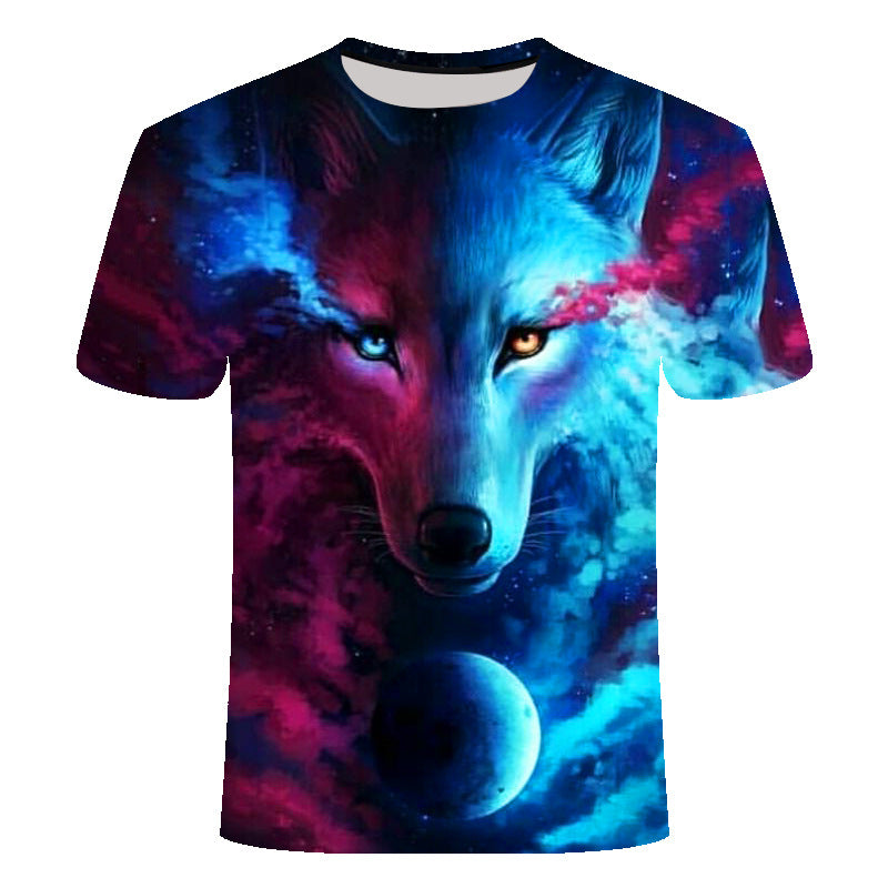 MEC™ American Digital Printing Snow Wolf 3D T-Shirt