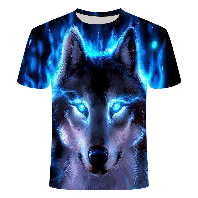 MEC™ American Digital Printing Snow Wolf 3D T-Shirt