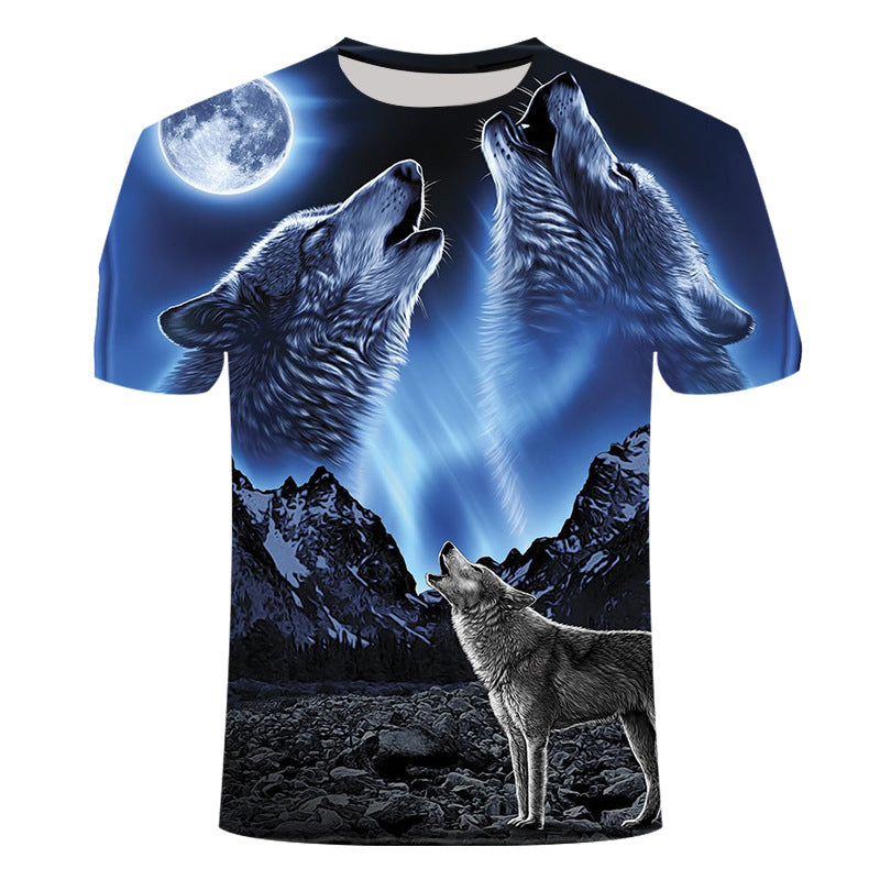 MEC™ American Digital Printing Snow Wolf 3D T-Shirt