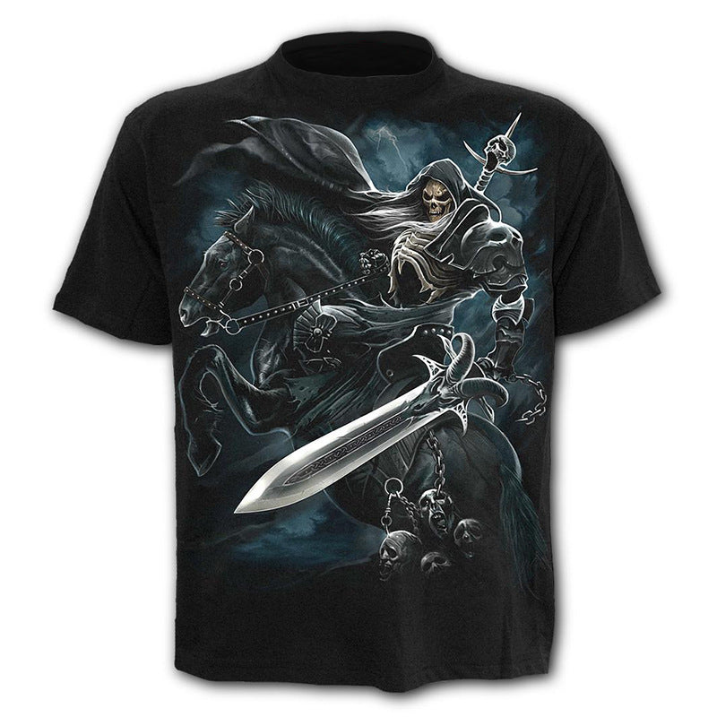 MEC™  Horror Skull T-Shirt Digital Printing Men'S Shirt