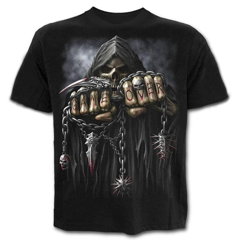 MEC™  Horror Skull T-Shirt Digital Printing Men'S Shirt