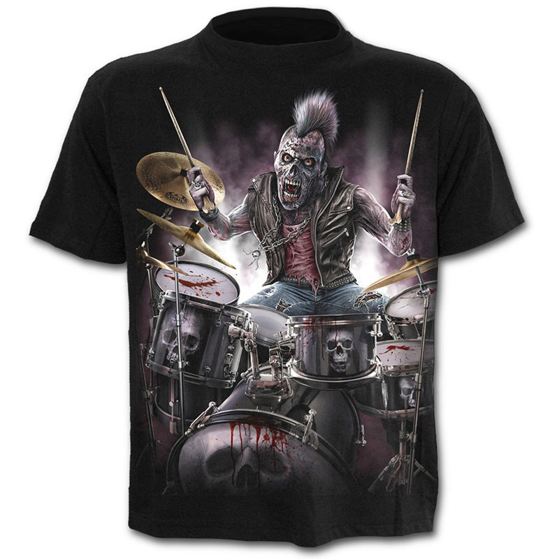 MEC™  Horror Skull T-Shirt Digital Printing Men'S Shirt