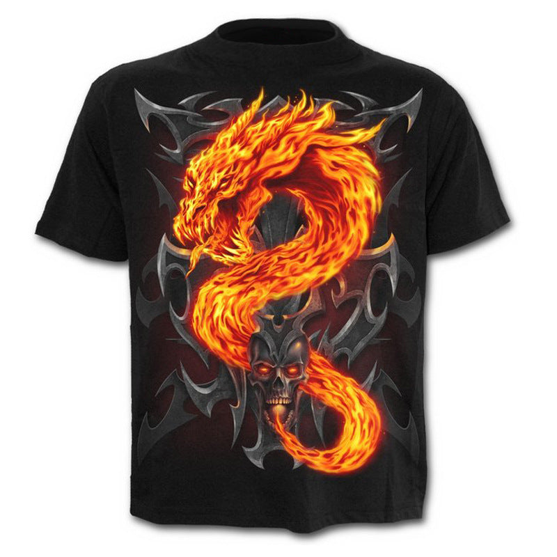MEC™  Horror Skull T-Shirt Digital Printing Men'S Shirt