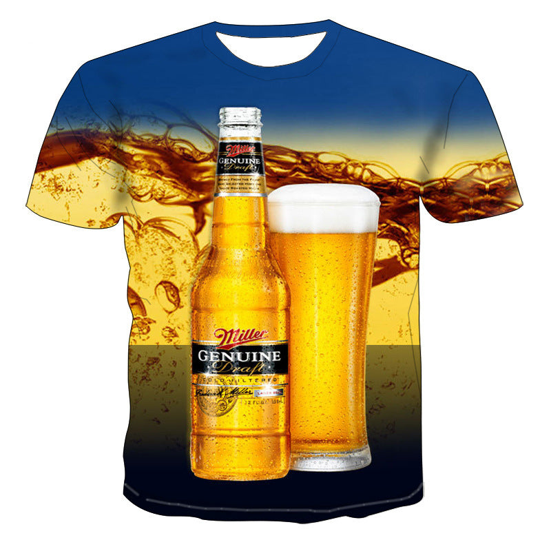MEC™ All Kinds Of Beer  3D Printing T-Shirt