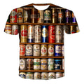 MEC™ All Kinds Of Beer  3D Printing T-Shirt