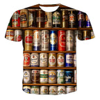 MEC™ All Kinds Of Beer  3D Printing T-Shirt