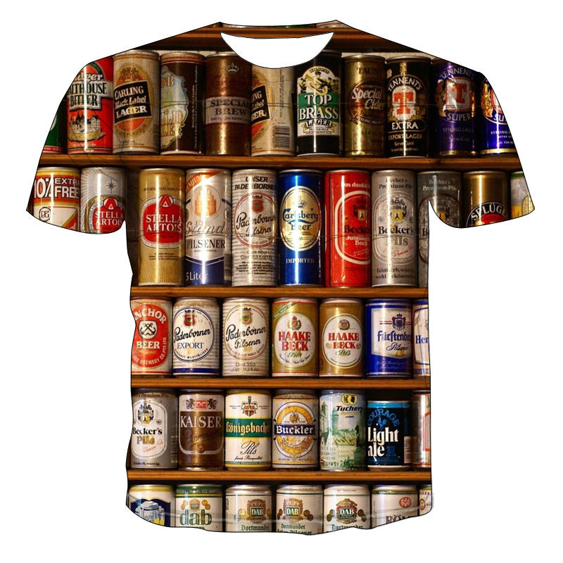 MEC™ All Kinds Of Beer  3D Printing T-Shirt