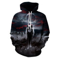 MEC™ Evil Wolf Digital Print Hooded Pullover