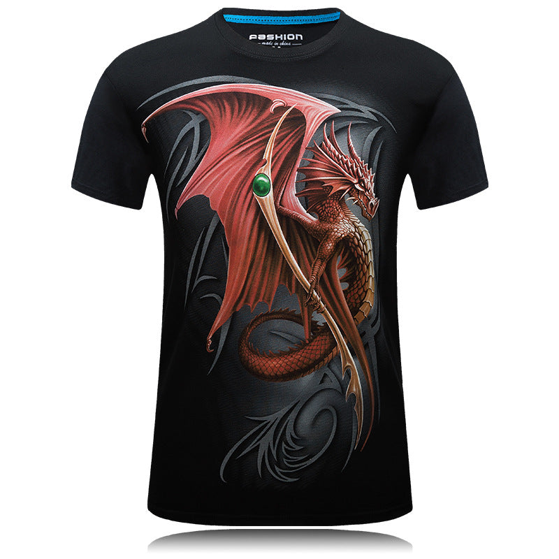 MEC™ Crimson Ember Dragon Graphic Tee