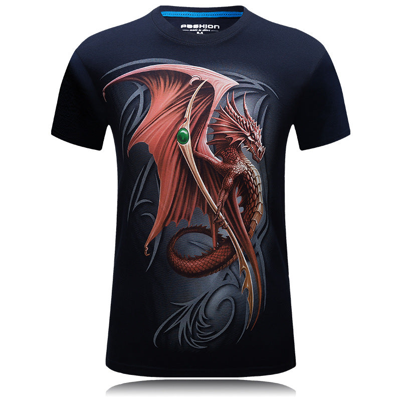 MEC™ Crimson Ember Dragon Graphic Tee