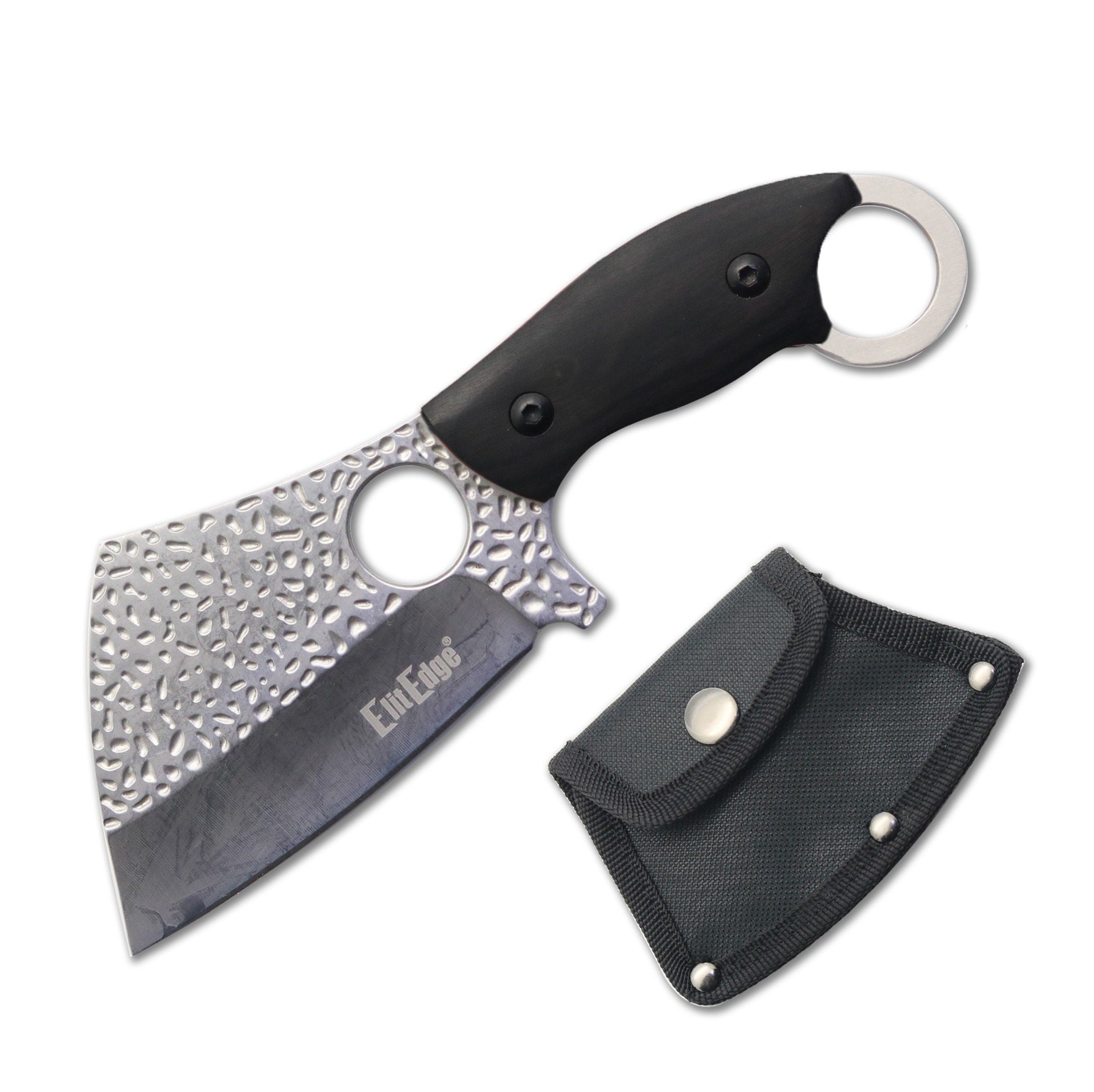 Urban Combat Cleaver Knife Wharncliffe Blade with Black Wood Handle Full Tang