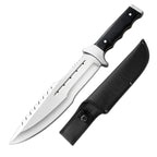 15" Texas Spiked Bowie Full Tang Knife with Hardwood Handle