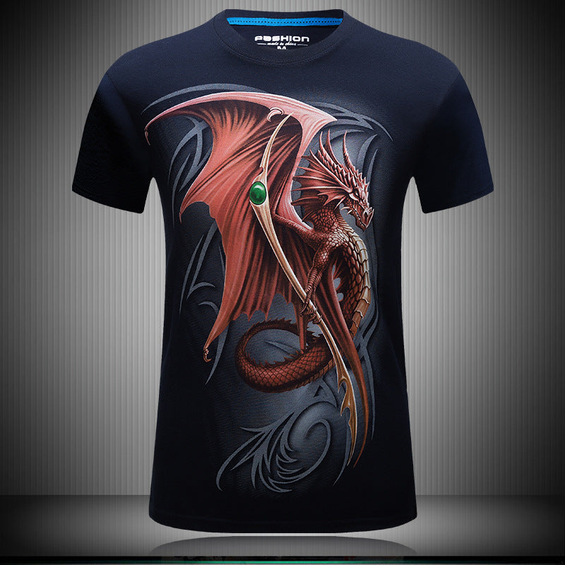MEC™ Crimson Ember Dragon Graphic Tee