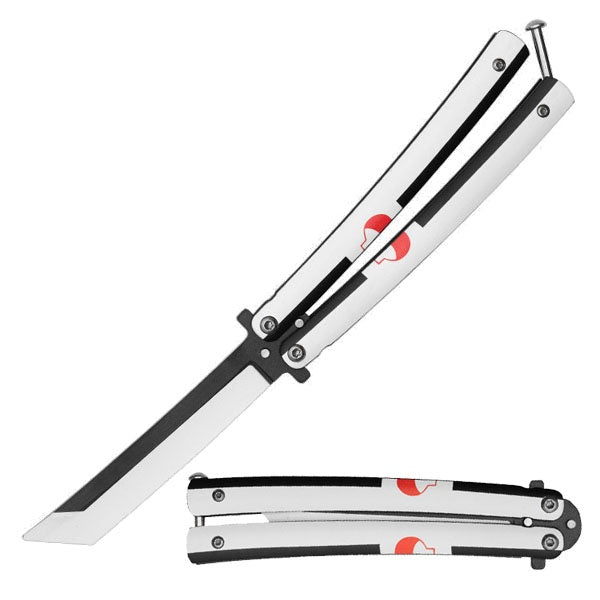 9 Inch Sasuke's White Sword of Kusanagi Anime Butterfly Knife