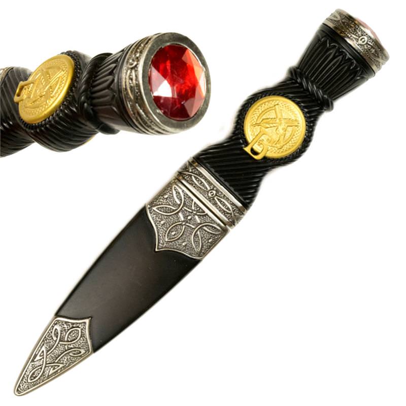 9" Sgian Dubh Knife Traditional Scottish Blade Dagger