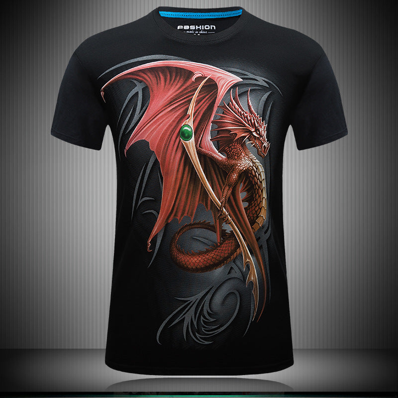 MEC™ Crimson Ember Dragon Graphic Tee