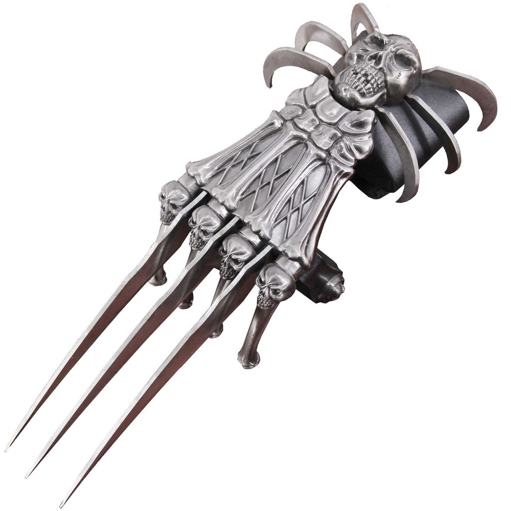 All Metal Skull & Bones Gauntlet Style Hand Claw