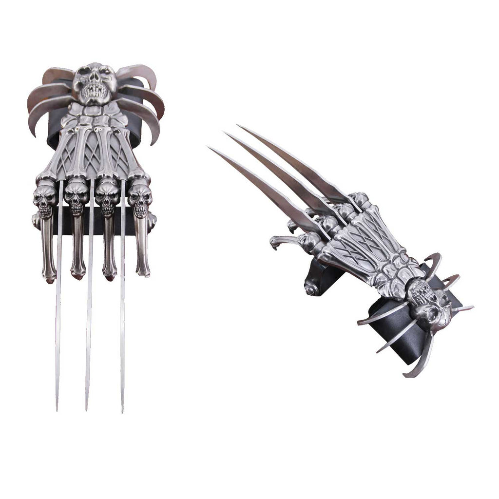 All Metal Skull & Bones Gauntlet Style Hand Claw