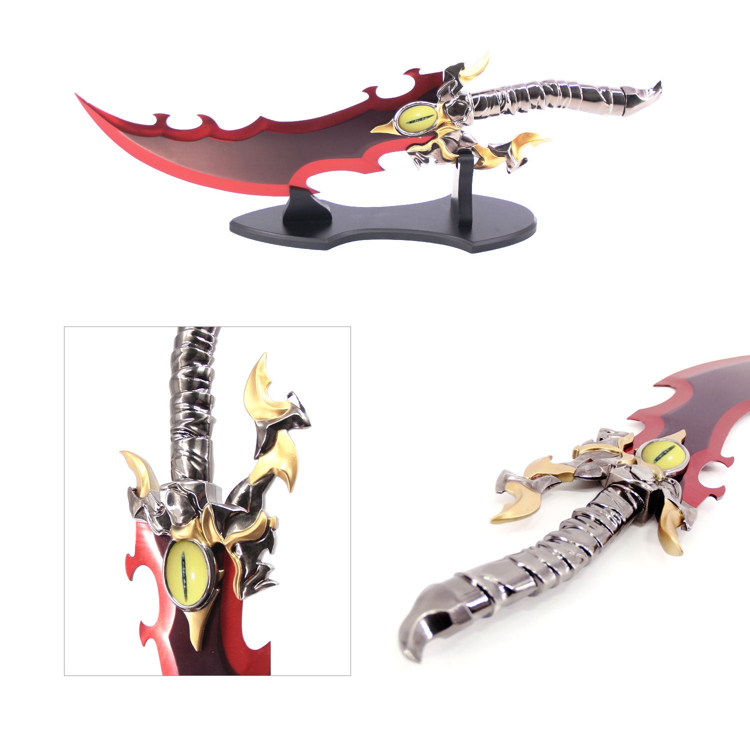 Baran's Sword Eye Version 25" Stainless Steel Replica with Stand