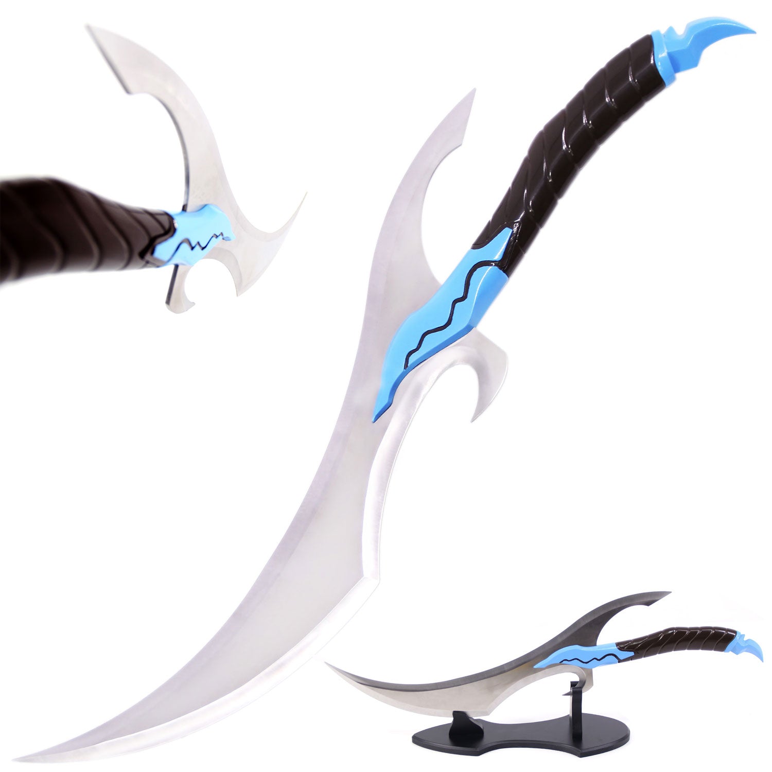 Baruka's Sword 27" Stainless Steel Anime Replica with Display Stand