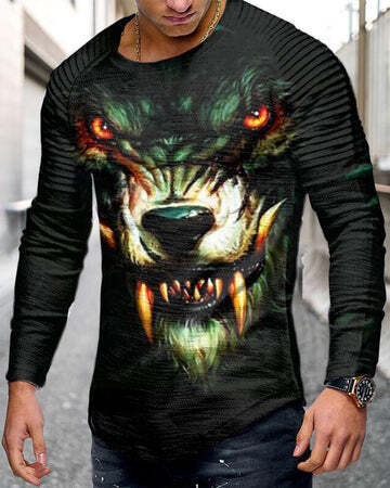 MEC™ Men's 3D Print Graphic Crew Neck T-Shirt